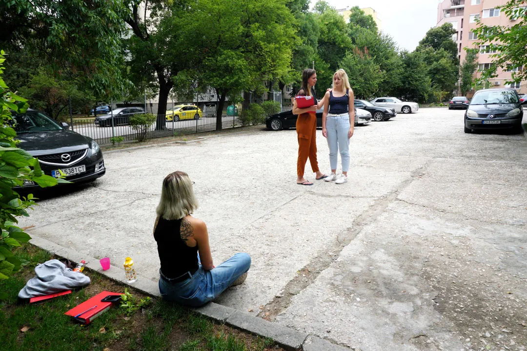 Работа на открито по време на курса